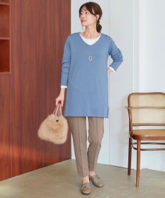 Tiaclasse 【洗える】カシミヤ混ニットチュニック