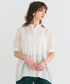 BEIGE， 【洗える】AMARYLLIS / シアーパフオーバーサイズブラウス Ecru