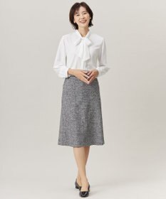 J.PRESS LADIES 【洗える】ヌーディスバックサテン ボウタイ ブラウス