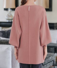 Tiaclasse L 【安田美沙子さん着用・洗える】ボリュームパフスリーブニットチュニック