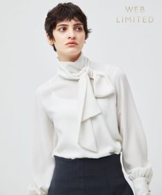 BEIGE， 【WEB限定・洗える】STOW / ボウタイブラウス