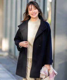 ANY SIS S ウールライクスタンドカラー ミドルコート