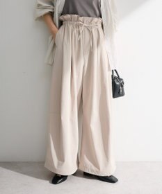 Green Parks ウエストフリルワイドコクーンパンツ