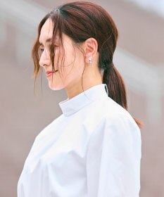 #Newans 【洗濯機可】ステッチデザインリボンタイブラウス