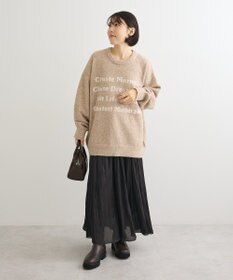 Green Parks シャイニーサテンセルフプリーツギャザーフレアスカート