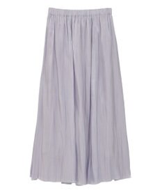 Green Parks シャイニーサテンセルフプリーツギャザーフレアスカート