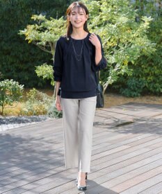 Tiaclasse 【新色追加・洗える】つまみタック袖レイヤードブラウス