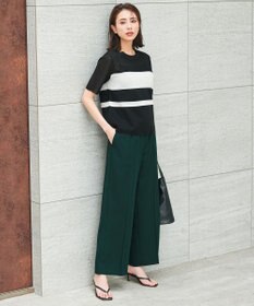 ICB L 【新色追加・UVケア・接触冷感・速乾・防シワ・洗える】 FluidBackSatin  ワイドパンツ