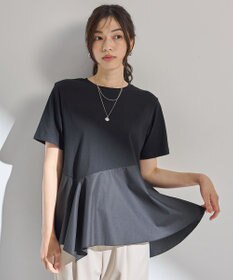 ANY L 【洗濯機可】コンビネーションイレヘムカットソー