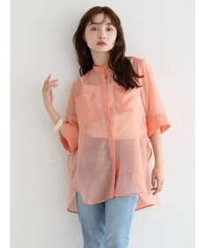 AMERICAN HOLIC シアーバックフレアＷポケットシャツチュニック