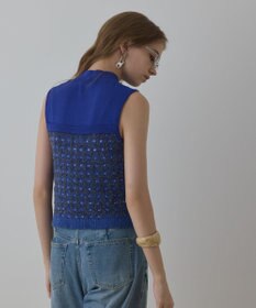 GRACE CONTINENTAL ツイードベアニットトップ