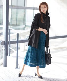 Tiaclasse L 【洗える】花柄レースマーメイドスカート