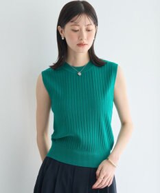 YECCA VECCA 【マシンウォッシャブル】ノースリーブリブニット