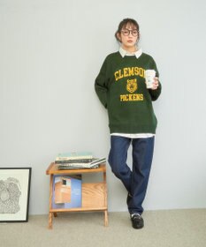 WEGO 【新色追加/ユニセックス着用ITEM/SMLサイズ展開】ジャガードグラフィックプルオーバー（LS）