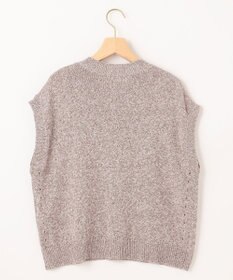 組曲 【WEB限定・前後着用可】コットンポリエステル杢プルオーバー ニット
