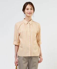 J.PRESS LADIES S 【シーンレスに活躍】セルロースカラミストライプ シャツ ブラウス