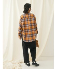 CRAFT STANDARD BOUTIQUE チェックバンドカラーサークルブラウス