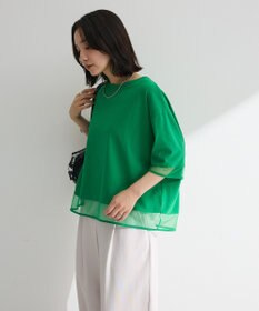Green Parks 【適ON】遮熱チュールドッキングプルオーバー