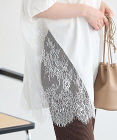earth music&ecology アシメレースビッグTシャツ