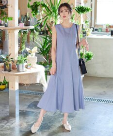 Tiaclasse L 【洗える】裾フレアAラインワンピース