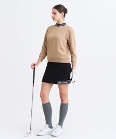 23区GOLF 【WOMEN】ラメスウェットモックネック ダブルニット 裏毛素材