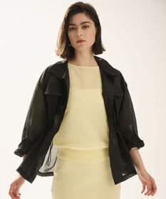 uncrave シアーオーガンジー ミリタリーブルゾン