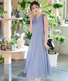 Tiaclasse L 【洗える】裾フレアAラインワンピース