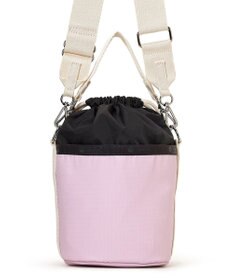 LeSportsac SM DRAWSTRING BUCKET/ライラックグレー/サンドバーコード