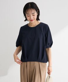 Green Parks 表面感裾タックブラウス