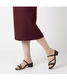 MODE ET JACOMO <MODE ET JACOMO>ラインストーンストラップミュールサンダル