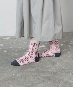 TRICOTE かぎあみ柄パンピーソックス