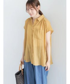 Te chichi 【7色展開】シャンブレーボイルフレンチスリーブシャツ