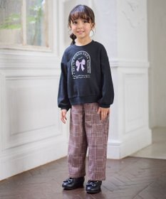 ANY KIDS レースアップ 裏シャギーワイドパンツ