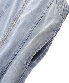 earth music&ecology ダブルジップデニムキャミワンピース