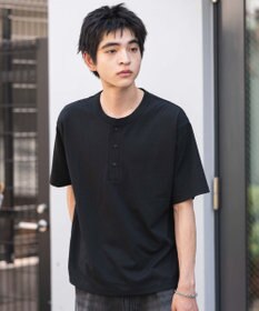 WEGO 【ユニセックス着用ITEM/MLサイズ展開】リラックスフィットヘンリーネックT（SS）