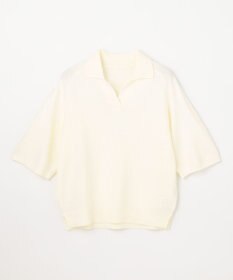 ANY L アクリルガーターポロ衿ニット