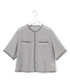 ICB L 【CLASSY.掲載】サマーレノクロス ハーフスリーブジャケット