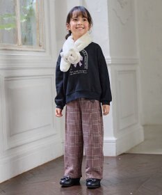 ANY KIDS レースアップ 裏シャギーワイドパンツ