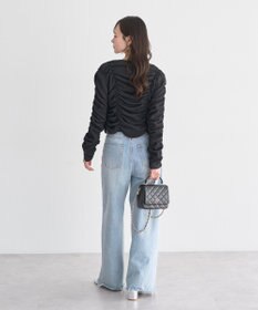 earth music&ecology フロントホックシャーリングトップス