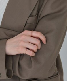 Phoebe フェミニンプレイスドビジューセットリング　ローズゴールド