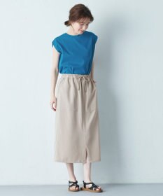 ANY 【接触冷感/UVケア】ビューティベーシックノースリーブタックTシャツ