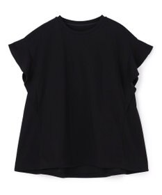 UNFILO プレーティング フレアスリーブ Tシャツ ブラック