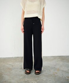 GRACE CONTINENTAL バイカラーニットパンツ