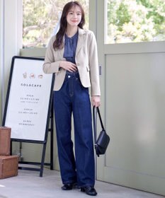 Tiaclasse 【洗える・スマート裏起毛】ジョーゼットフリルブラウス