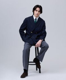 J.PRESS MEN 【J.PRESS ORIGINALS】【UNISEX】Wool Polyester Stretch Toropical 4B Blazer / Baggy-Fit