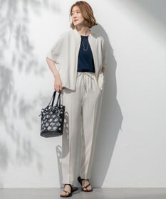 23区 【Oggi7月号掲載/吸水速乾/接触冷感/UVカット】ストレッチジョーゼット テーパード パンツ