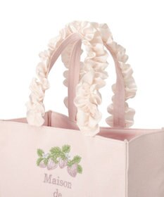 Maison de FLEUR いちごフリルハンドルスクエアトートバッグ