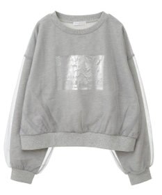 Green Parks 箔プリントチュール重ねプルオーバー