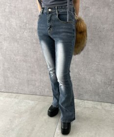 WEGO ストレッチフレアデニムパンツ