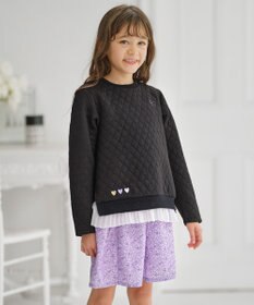 組曲 KIDS 【110-140㎝】ハートキルトジャガード トレーナー